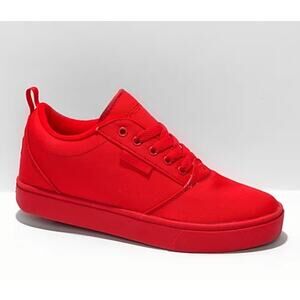 New Heelys Pro 20 Red Canvas Skate Shoes Men’s 7 Women’s 8 Removable Heel Wheels